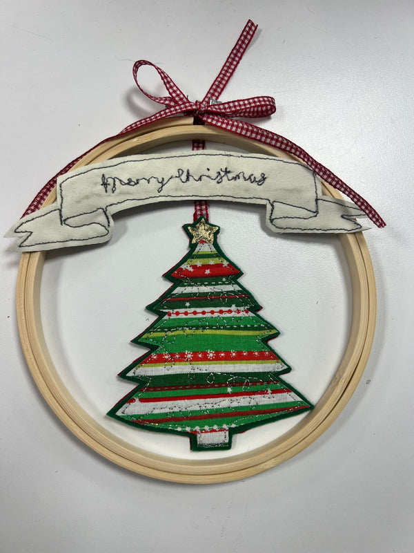A SET OF ACRYLIC CHRISTMAS TREE SEWING/CRAFT TEMPLATES