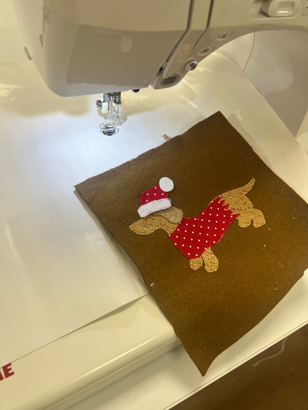 A DASHING DACHSHUND ACRYLIC SEWING CRAFT TEMPLATE from 6cm