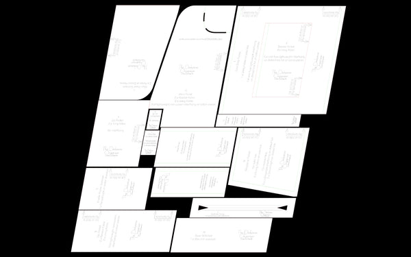 Deskasow bag by Country Cow Designs acrylic templates only (full or on the fold)