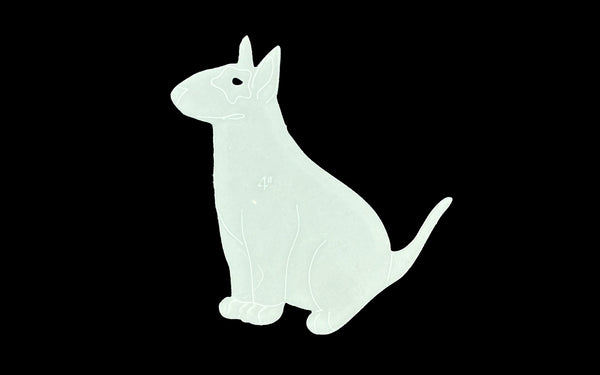 A ENGLISH BULL TERRIER ACRYLIC SEWING/CRAFT TEMPLATE from 6cm