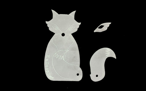 A SET OF FOUR ACRYLIC WOODLAND ANIMAL TEMPLATES