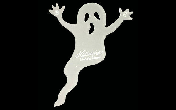 AN ACRYLIC SPOOKY GHOST 'B' SEWING/CRAFT TEMPLATE from 4"