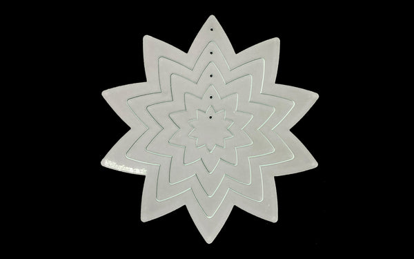 A SET OF ACRYLIC WATER LILY SEWING CRAFT TEMPLATES