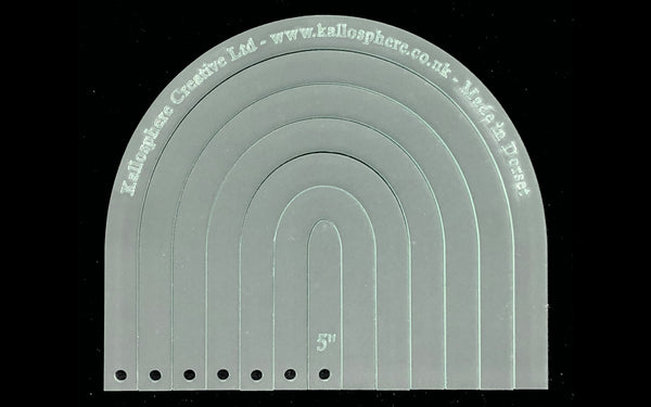 A MODERN RAINBOW ACRYLIC TEMPLATE FOR APPLIQUÉ, SEWING, QUILTING, PAPERCRAFT from 3"
