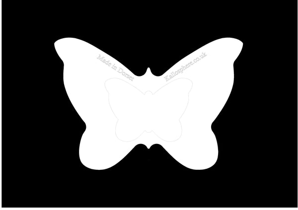A BUTTERFLY ACRYLIC MACHINE QUILTING TEMPLATE 4MM OR 6MM THICK - LONG ARM