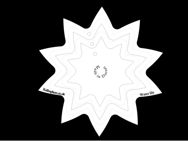 A LILY ACRYLIC MACHINE QUILTING TEMPLATE 4MM OR 6MM THICK