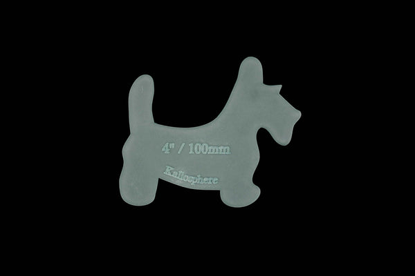 A CUTE SCOTTY DOG ACRYLIC SEWING/CRAFT TEMPLATE from 3"