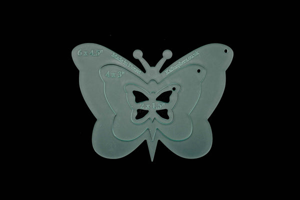A SET OF ACRYLIC BUTTERFLY SEWING CRAFT TEMPLATES