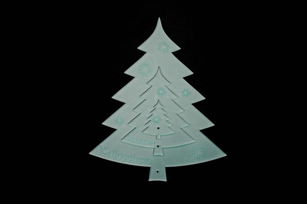 A SET OF ACRYLIC CHRISTMAS TREE SEWING/CRAFT TEMPLATES