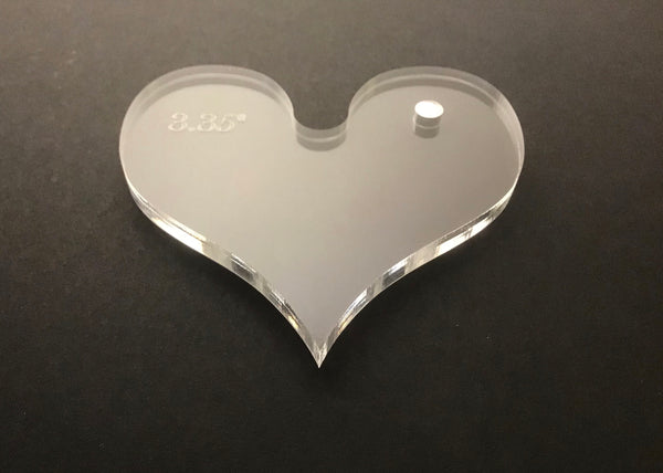 SET OF THREE HEART ACRYLIC MACHINE QUILTING TEMPLATES 4MM OR 6MM THICK
