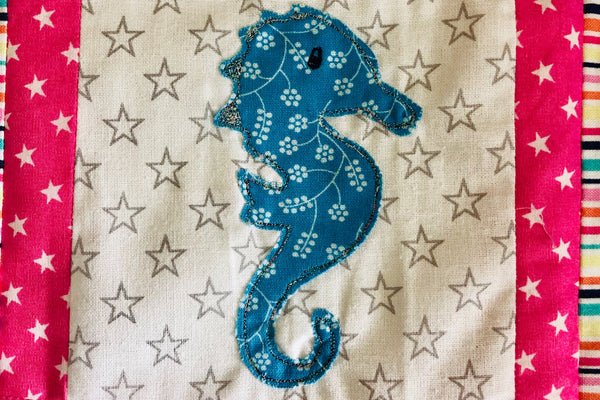 A SEAHORSE  ACRYLIC SEWING/CRAFT TEMPLATE