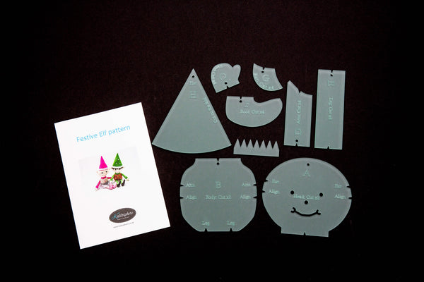 AN ACRYLIC ELF SEWING/CRAFT TEMPLATE KIT
