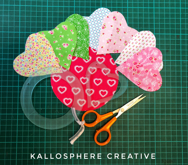 A SET OF THREE HEART SEWING/CRAFT TEMPLATES