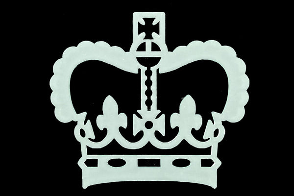 AN ORNATE CROWN ACRYLIC CRAFT SEWING TEMPLATE - complex from 3"