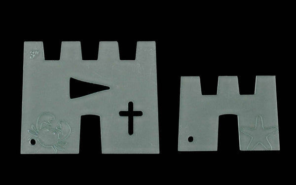 A SAND CASTLE ACRYLIC SEWING/CRAFT TEMPLATE