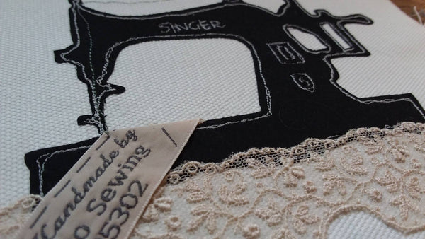 A BEAUTIFUL SEWING MACHINE ACRYLIC CRAFT TEMPLATE from 3"