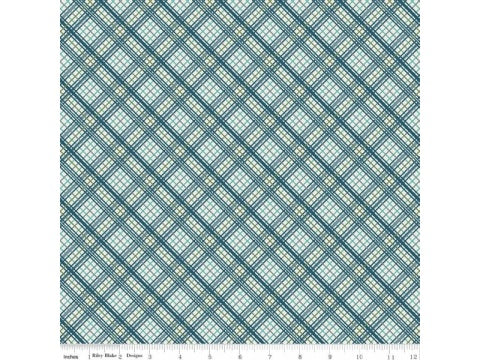 RILEY BLAKE - OFFSHORE PLAID - BLUE