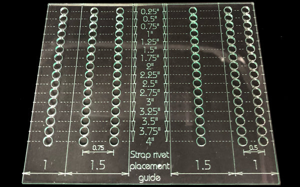 ACRYLIC RIVET PLACEMENT TEMPLATE UP TO 4"