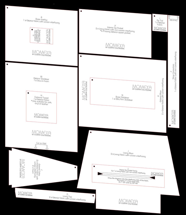 Country Cow bag templates