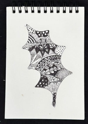 Mindful Drawing Kit for Adults & Teens | Christmas | – Relaxing Craft Kit with Acrylic Templates, Sketchbook & Pens (Gift Set)