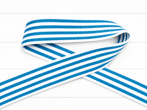 38mm Wide Cotton Blend Webbing - Striped - various colours