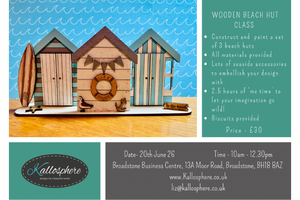 Wooden beach hut workshop, Broadstone, 10-12.30pm 20/06/26