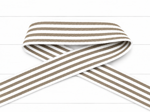 38mm Wide Cotton Blend Webbing - Striped - various colours
