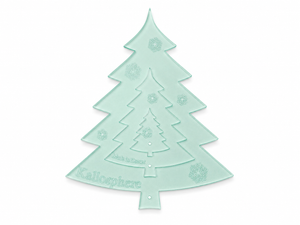 A SET OF ACRYLIC CHRISTMAS TREE SEWING/CRAFT TEMPLATES