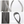 Flanged Piping: Metallic: Skinny 3mm - Silver or Black