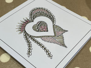 WHIMSY LINES EXPANSION HEART ACRYLIC CRAFT TEMPLATE