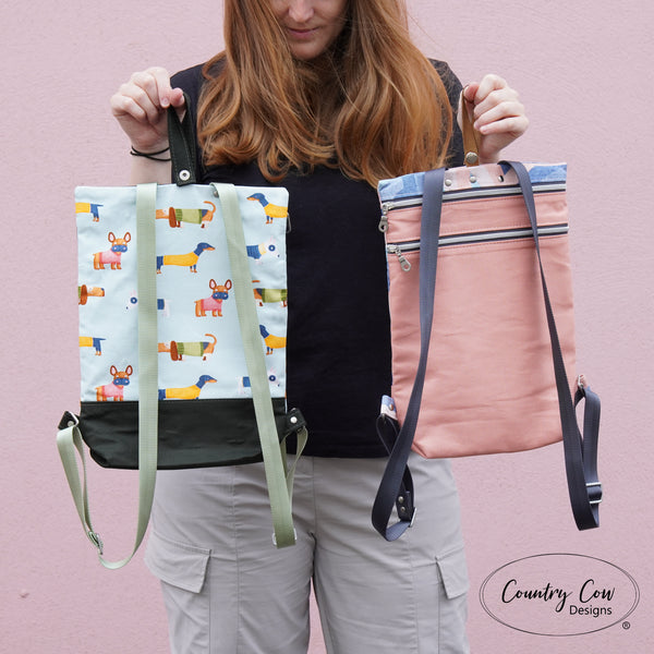 The Foldaway Travel Backpack by Country Cow Designs acrylic templates only