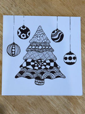 Mindful Drawing Kit for Adults & Teens | Christmas | – Relaxing Craft Kit with Acrylic Templates, Sketchbook & Pens (Gift Set)