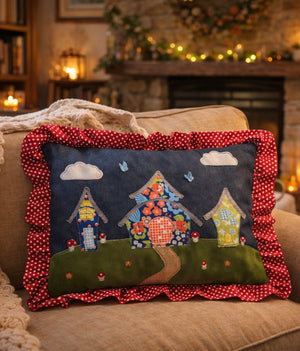 Whimsy house acrylic template for sewing, quilting, Mindful drawing and crafting | Kallosphere