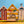 Wooden beach hut painting kit - red, yellow, blue and white