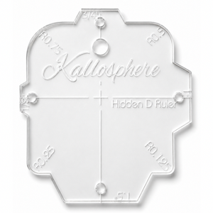 Clear acrylic hidden D ring ruler for bag making