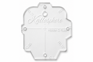 Clear acrylic hidden D ring ruler for bag making