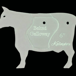 A BELTED GALLOWAY ACRYLIC SEWING/CRAFT TEMPLATE