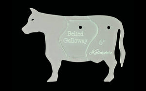 A BELTED GALLOWAY ACRYLIC SEWING/CRAFT TEMPLATE