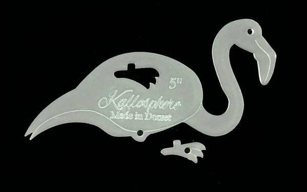 A FLAMINGO ACRYLIC TEMPLATE FOR APPLIQUÉ, SEWING, QUILTING, PAPERCRAFT from 3"
