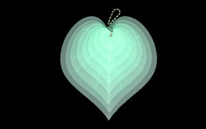A SET OF 8 HEART SHAPED LEAF ACRYLIC SEWING QUILTING CRAFT TEMPLATES