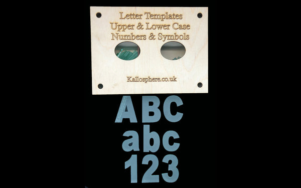 STRAIGHT APPLIQUÉ LETTERS (upper and lower case) AND SYMBOLS AND NUMBERS SEWING/CRAFT TEMPLATES 6cm