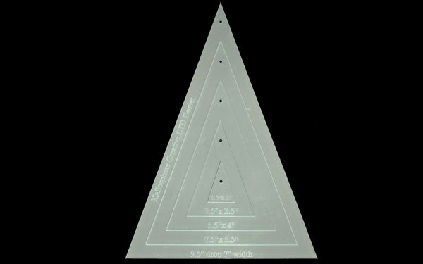 LONG TRIANGLE SEWING/CRAFT TEMPLATES INCHES - QUILTING OR BUNTING