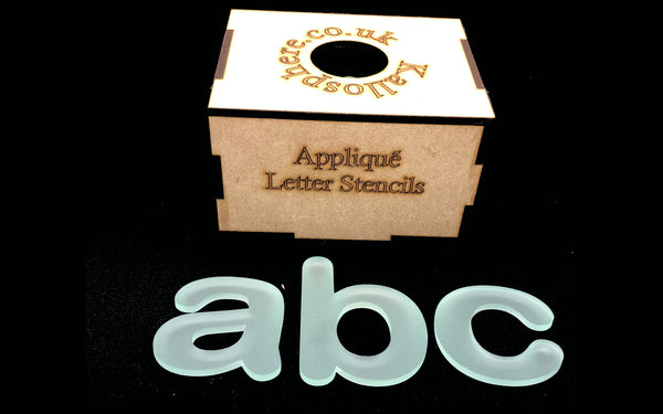CURVED APPLIQUÉ LOWER CASE LETTERS AND SYMBOLS SEWING/CRAFT TEMPLATES