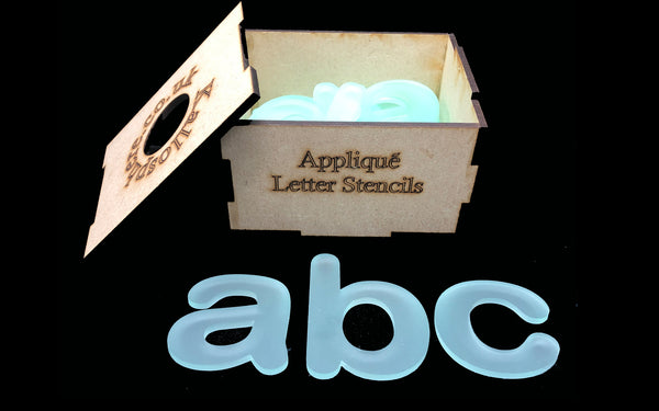 CURVED APPLIQUÉ LOWER CASE LETTERS AND SYMBOLS SEWING/CRAFT TEMPLATES