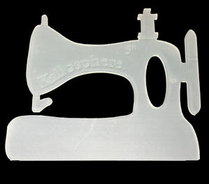 A MODERN SEWING MACHINE ACRYLIC CRAFT TEMPLATE from 3"