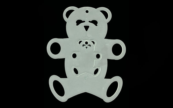 A TEDDY BEAR DUO ACRYLIC SEWING/CRAFT TEMPLATE