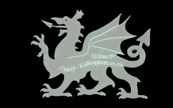 A WELSH DRAGON ACRYLIC SEWING/CRAFT TEMPLATE