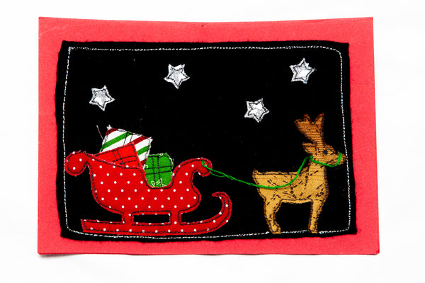 SANTA'S SLEIGH ACRYLIC SEWING CRAFT TEMPLATE