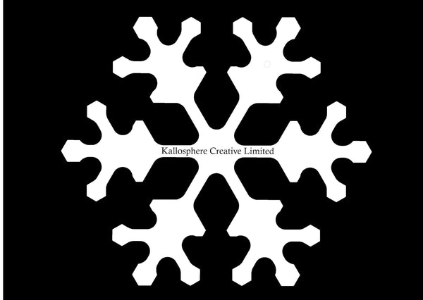A SNOWFLAKE ACRYLIC MACHINE QUILTING TEMPLATE 4MM OR 6MM THICK