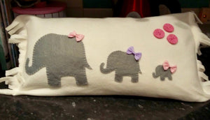 A TRIO OF ELEPHANT SEWING AND CRAFT TEMPLATES - 7" X 5"